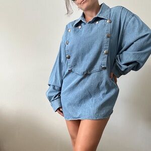 Vintage western denim long sleeve